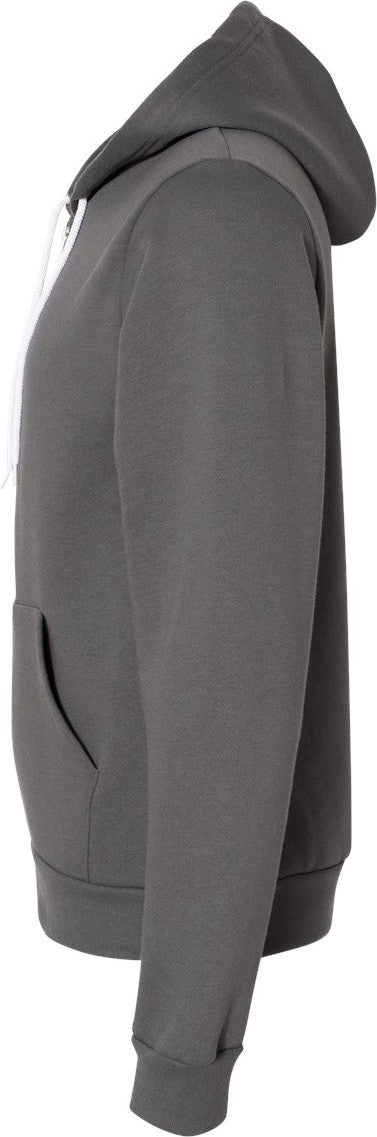 Left View of Asphalt USA-Made Flex Fleece Full-Zip Hoodie - F497US