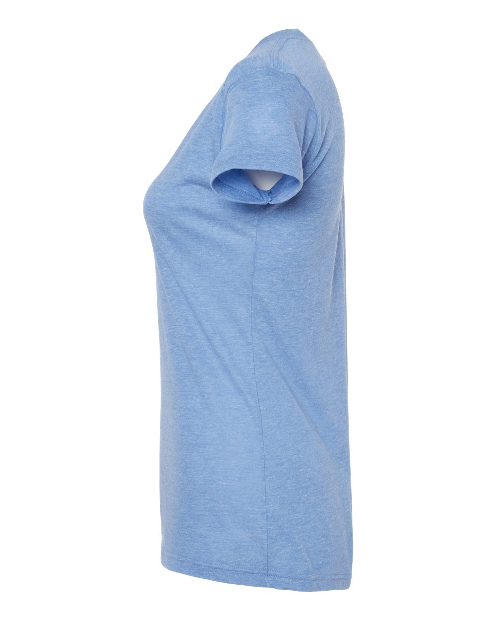 Left View of Athletic Blue Tri Blend Women's Tri-Blend T-Shirt - 253