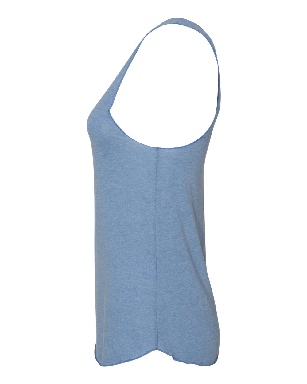 Left View of Athletic Blue Women’s Triblend Racerback Tank - TR308W
