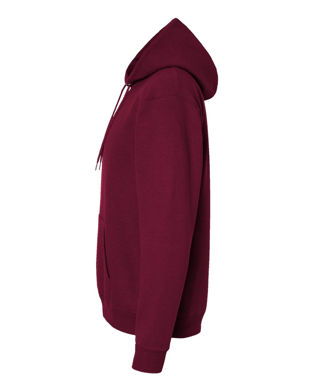 Left View of Athletic Cardinal Ecosmart® Hooded Sweatshirt - P170