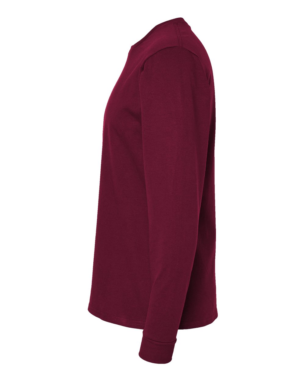 Left View of Athletic Cardinal Essential-T Long Sleeve T-Shirt - 5286