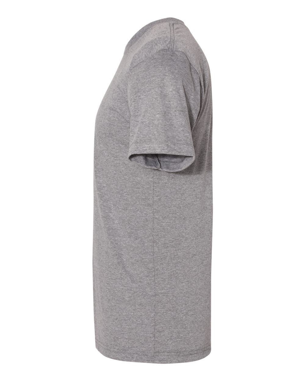 Left View of Athletic Grey Triblend Track Tee - TR401
