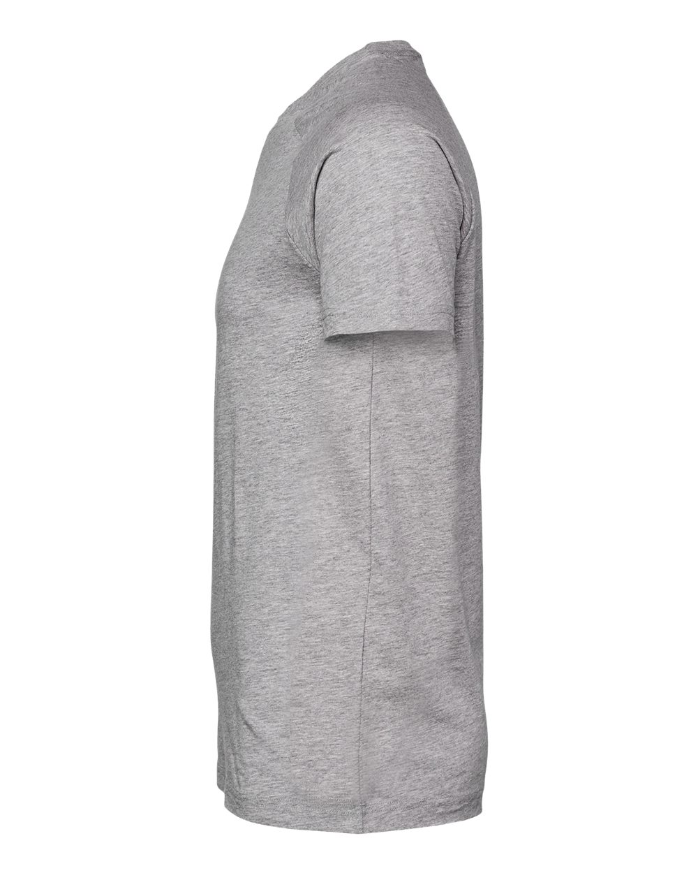 Left View of Athletic Heather Heather CVC Raglan Tee - 3201