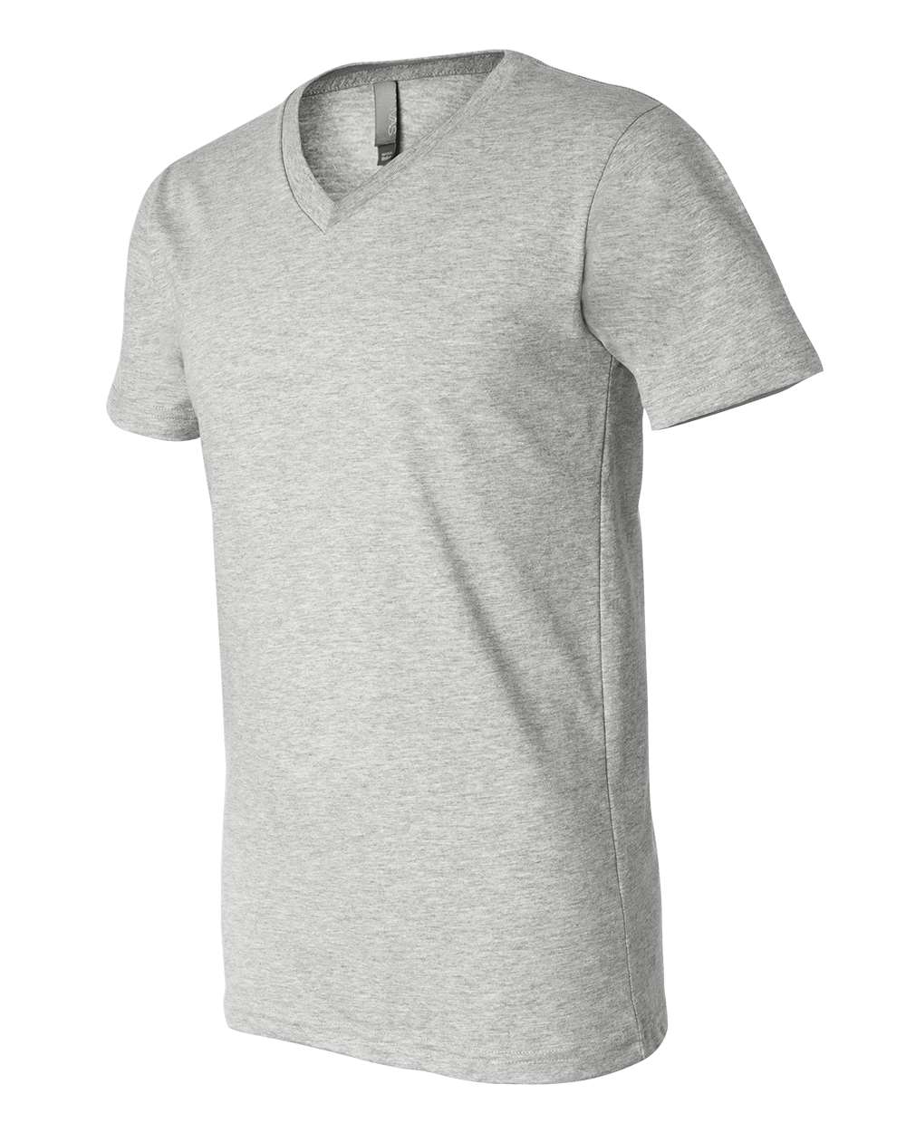 Left View of Athletic Heather Heather CVC V-Neck Tee - 3005CVC