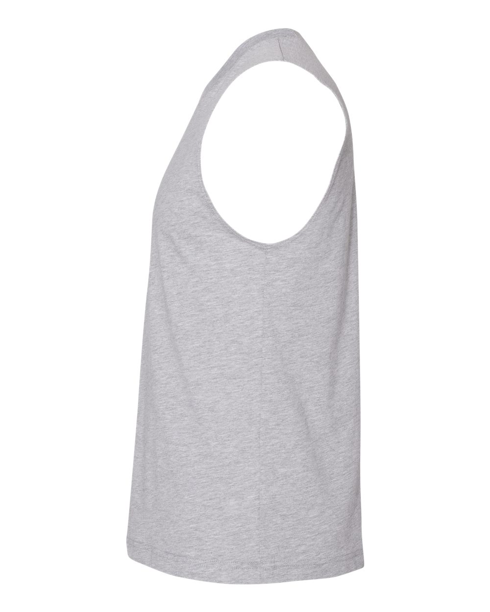 Left View of Athletic Heather Jersey Muscle Tank - 3483