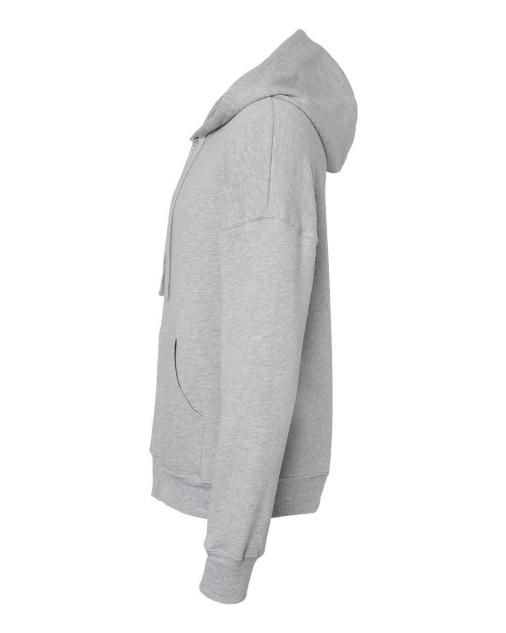 Left View of Athletic Heather Sponge Fleece DTM Full-Zip Hoodie - 3759