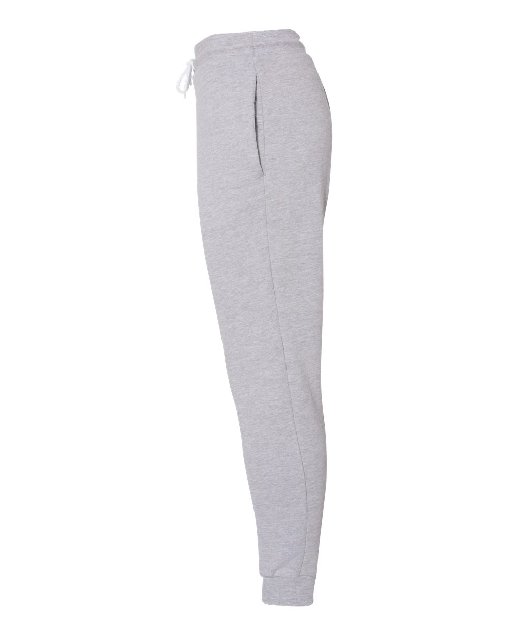 Left View of Athletic Heather Sponge Fleece Jogger Sweatpants - 3727
