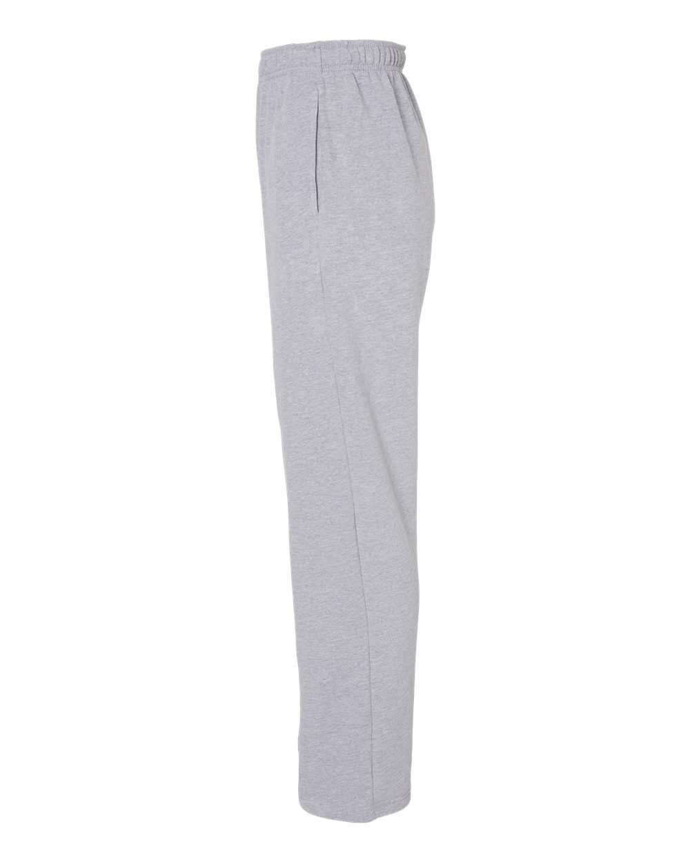 Left View of Athletic Heather Sponge Fleece Straight Leg Sweatpants - 3725