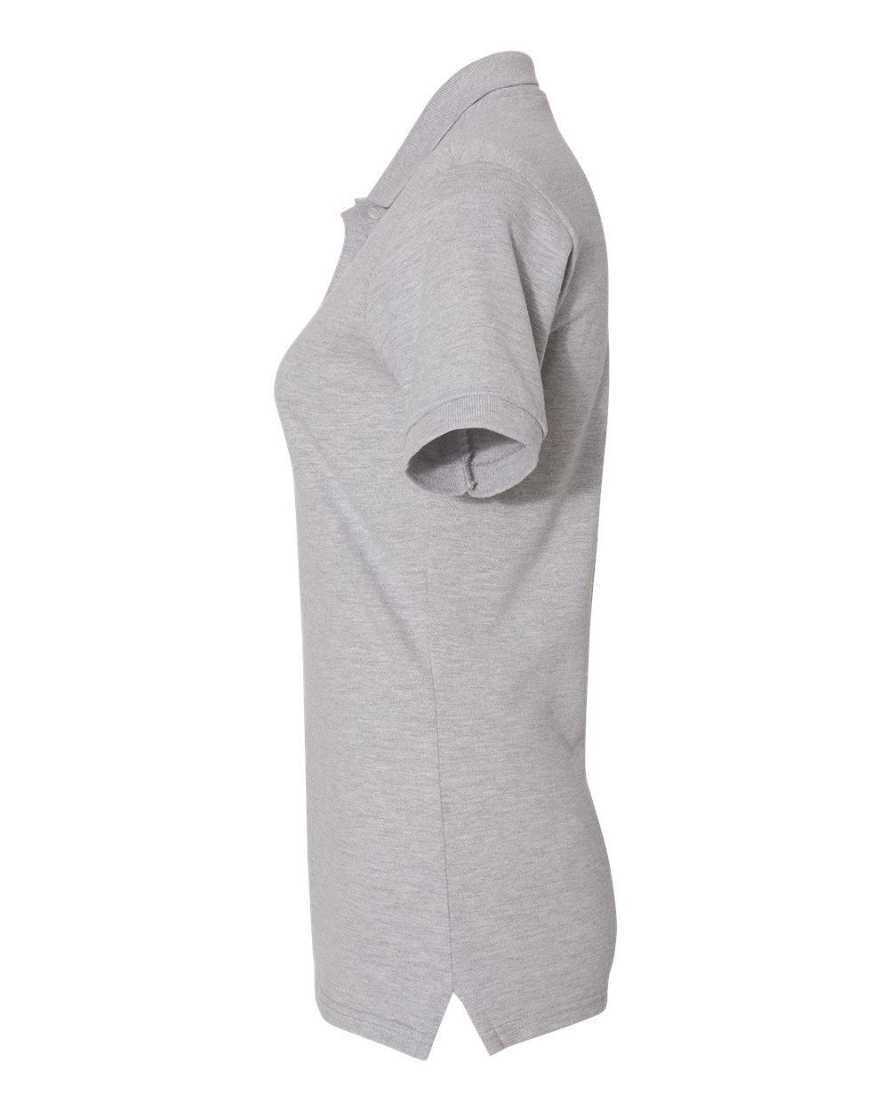 Left View of Athletic Heather Women's 100% Ring-Spun Cotton Piqué Polo - 443W