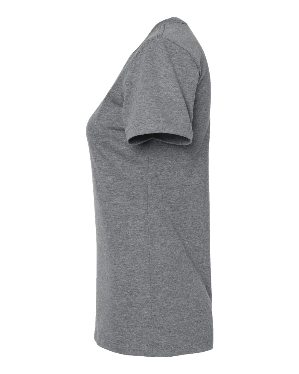Left View of Athletic Heather Women's Premium Cotton Blend T-Shirt - 542
