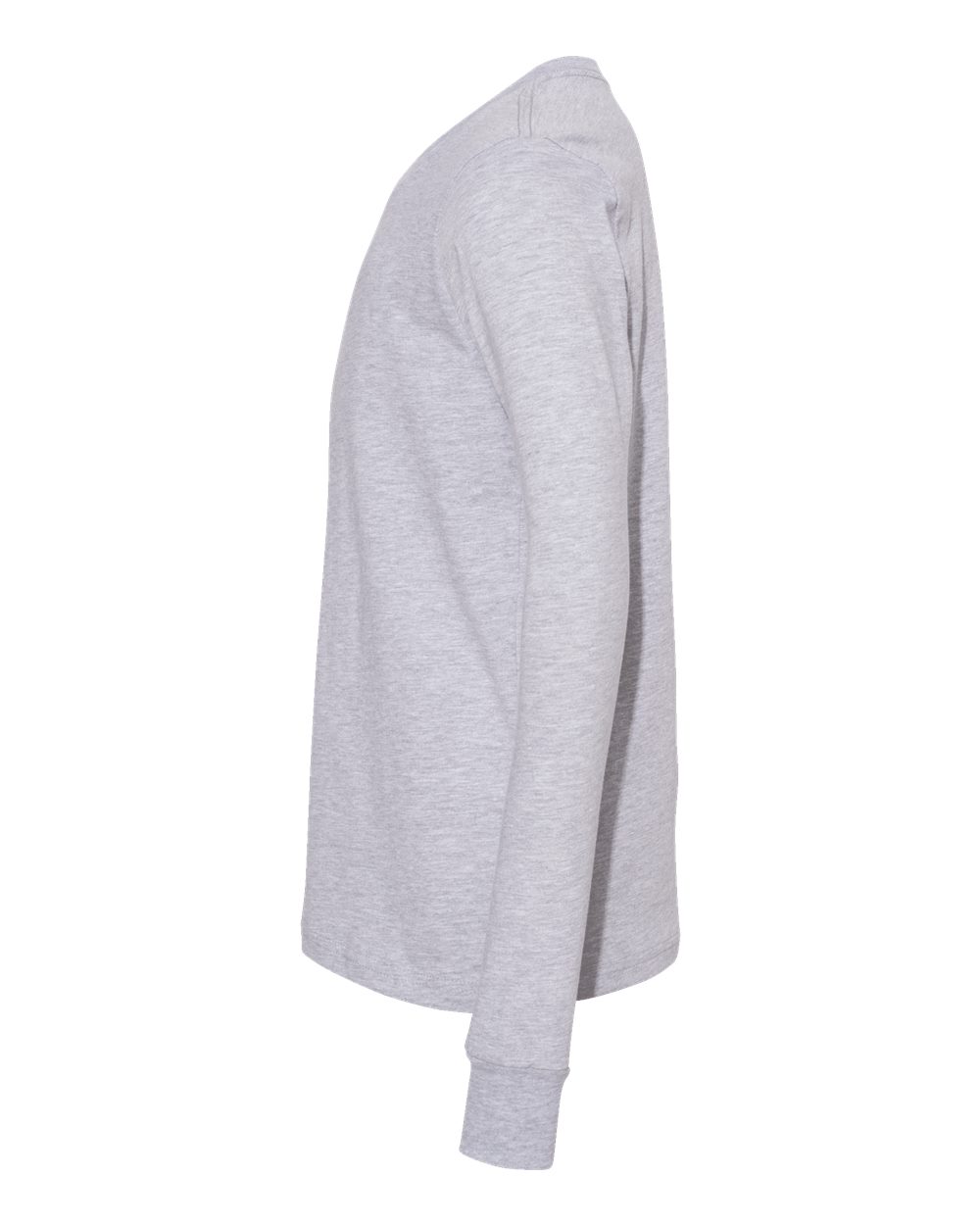 Left View of Athletic Heather Youth Heather CVC Long Sleeve Tee - 3501YCVC