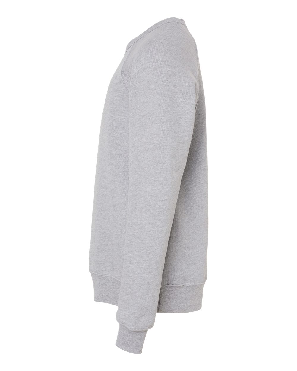 Left View of Athletic Heather Youth Sponge Fleece Crewneck Sweatshirt - 3901Y