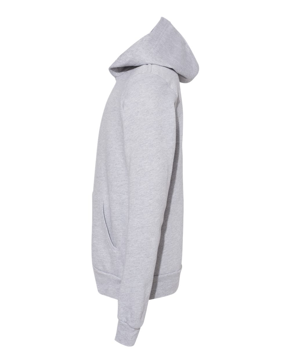 Left View of Athletic Heather Youth Sponge Fleece Hoodie - 3719Y