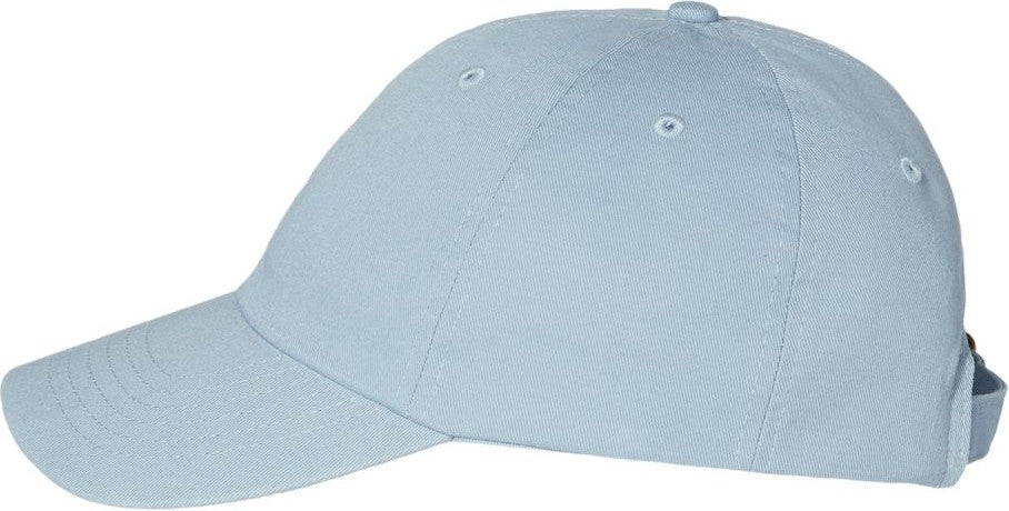 Left View of Baby Blue Bio-Washed Classic Dad Hat - VC300A
