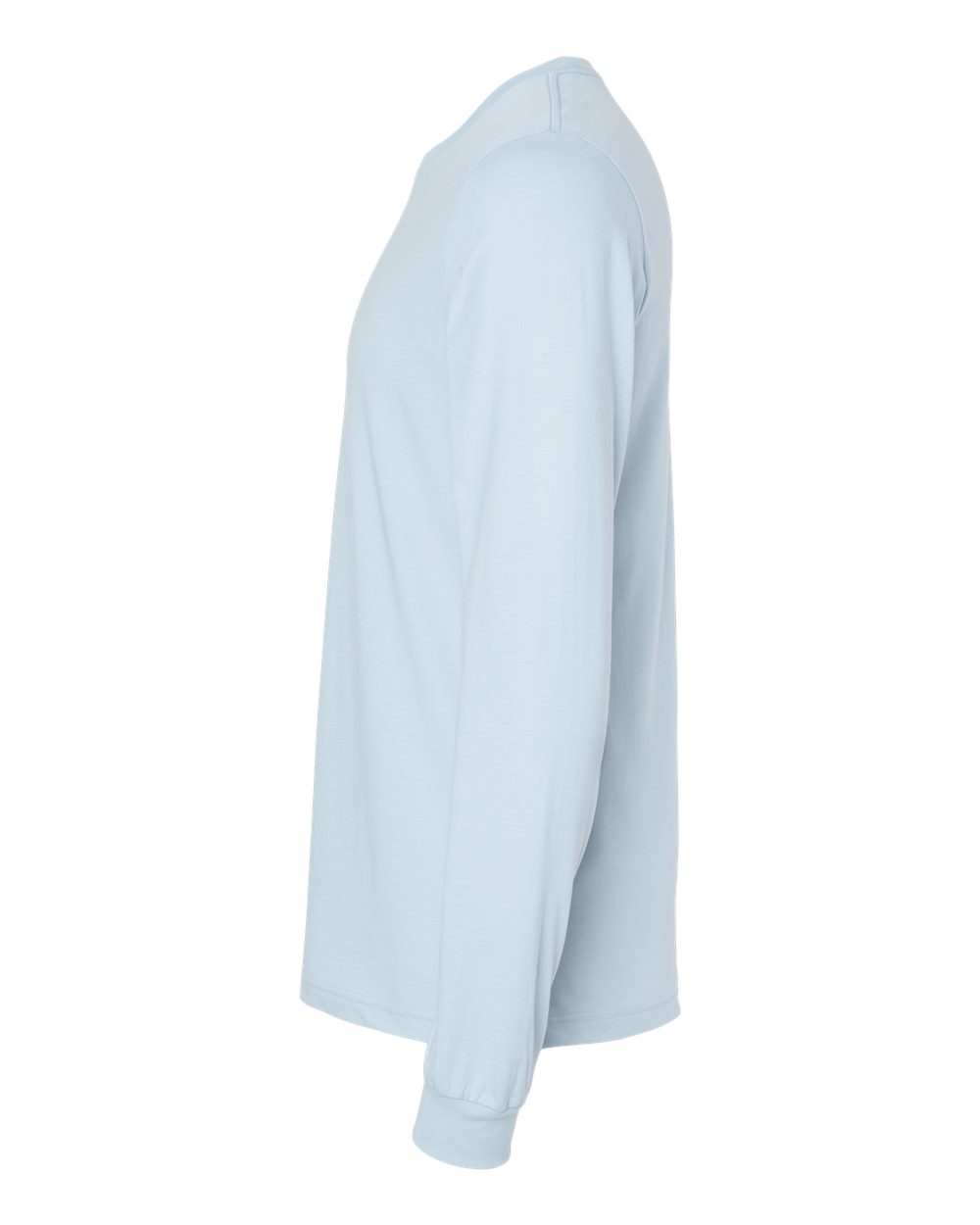 Left View of Baby Blue Jersey Long Sleeve Tee - 3501
