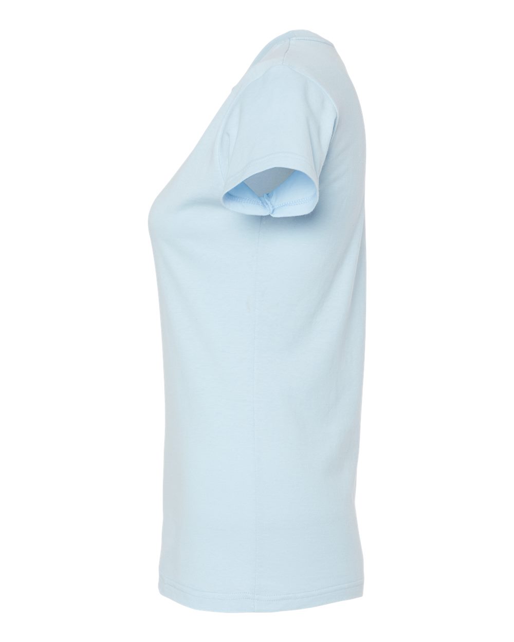 Left View of Baby Blue Women's Fine Jersey Slim Fit T-Shirt - 213