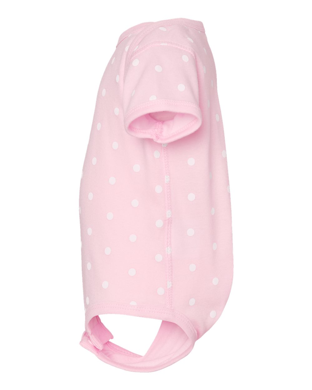 Left View of Ballerina/ White Dot Infant Baby Rib Bodysuit - 4400
