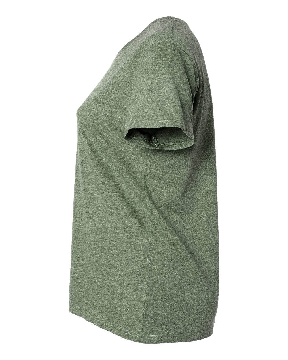 Left View of Bamboo Blackout Curvy Collection Women's Fine Jersey Tee - 3816