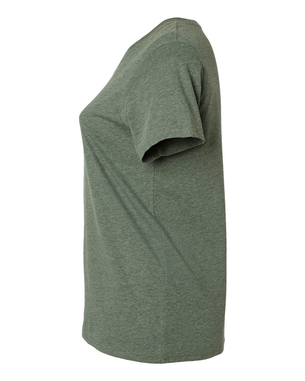 Left View of Bamboo Blackout Curvy Collection Women's Fine Jersey V-Neck Tee - 3817