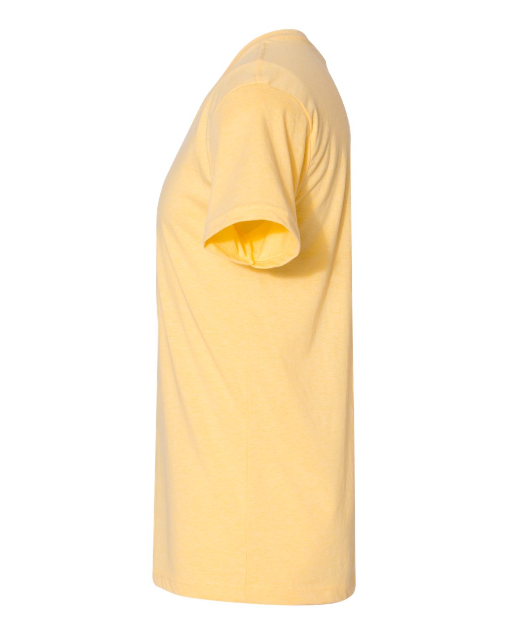 Left View of Banana Cream CVC V-Neck T-Shirt - 6240