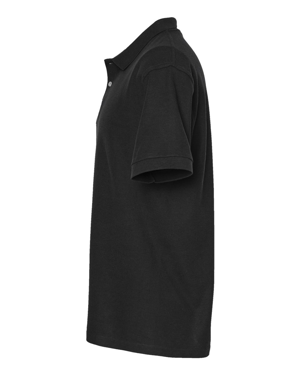 Left View of Black 50/50 Sport Pique Polo - 400