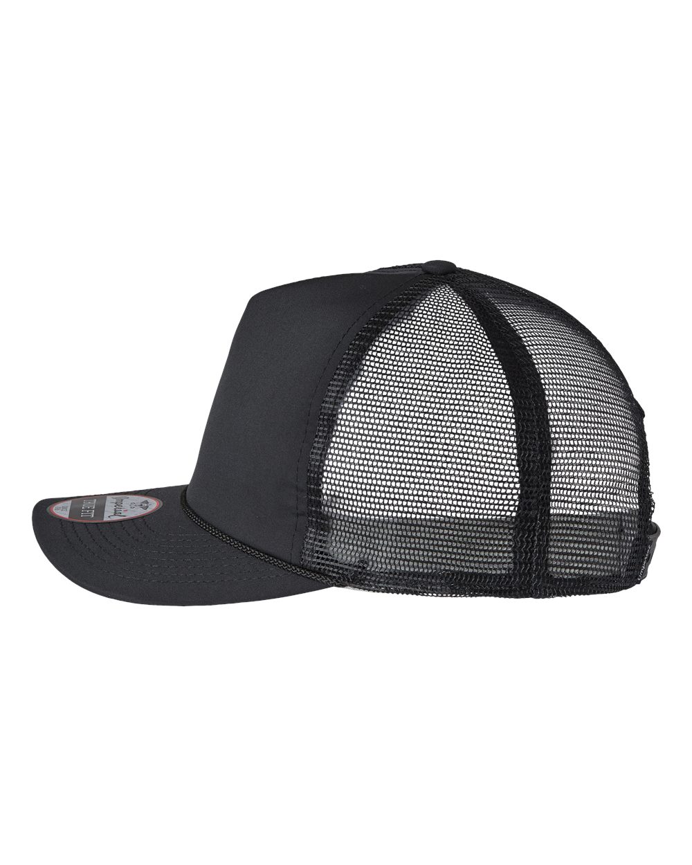 Left View of Black/ Black/ Black The Rabble Rouser Cap - 5055