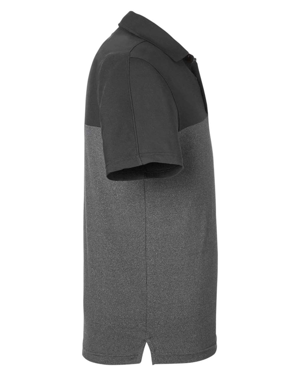 Left View of Black/ Black Frost Spyre Flex Colorblock Polo - S18023