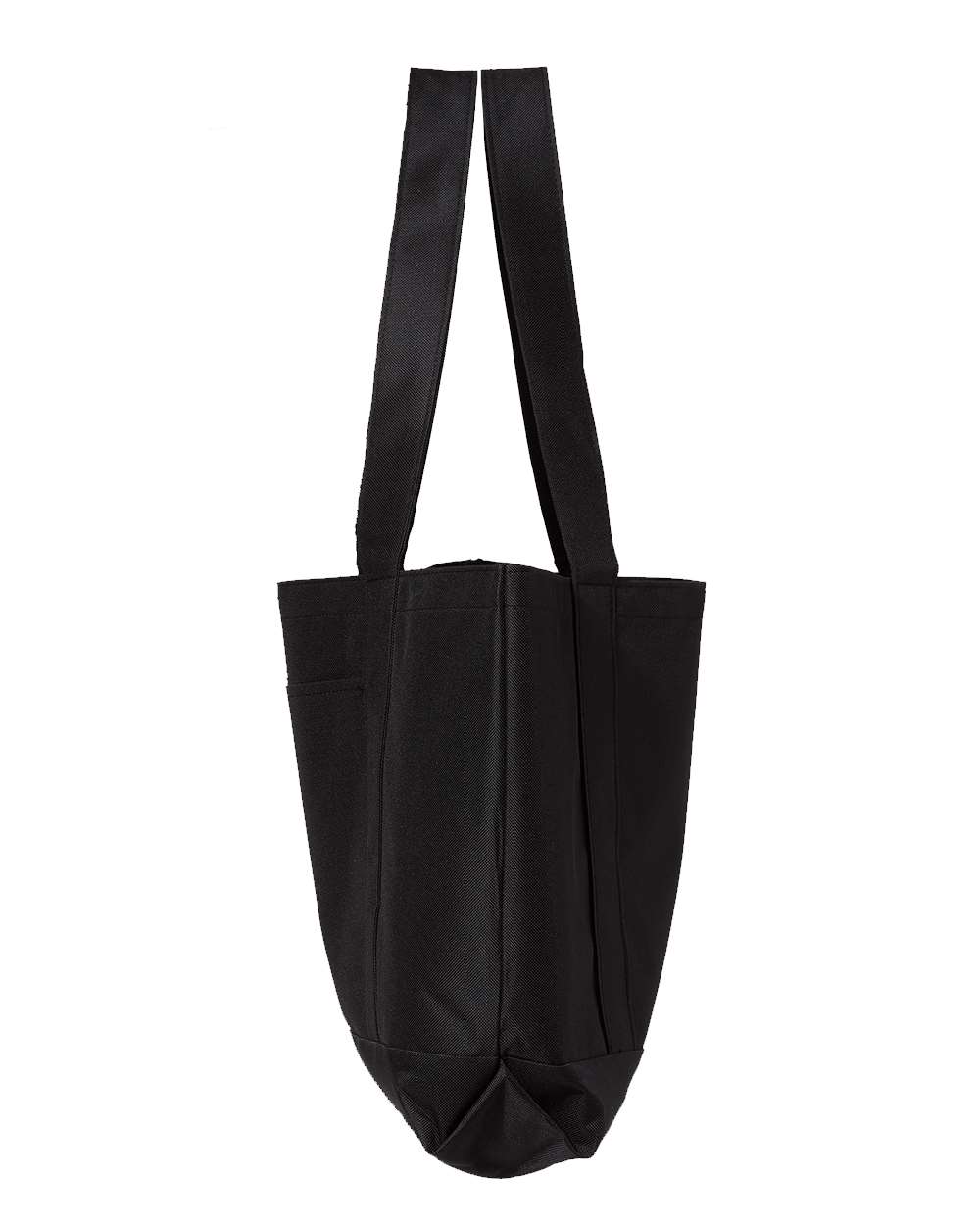 Left View of Black/ Black P&O Cruiser Tote - 7002