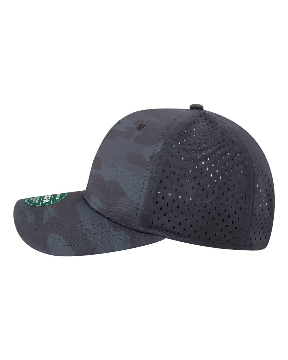 Left View of Black Camo Reclaim Mid-Pro Adjustable Cap - REMPA