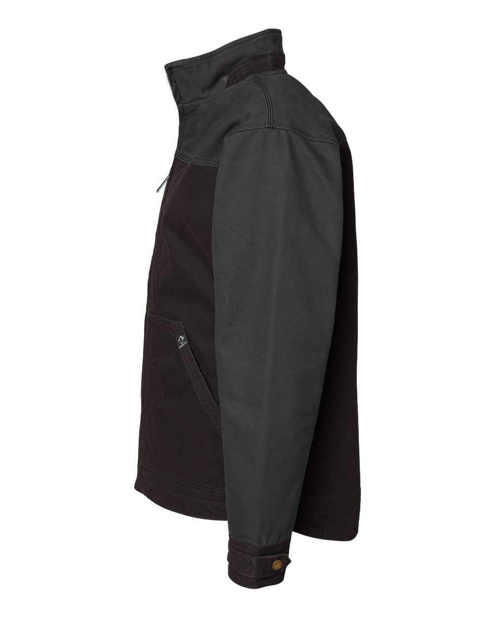 Left View of Black/ Charcoal Horizon Boulder Cloth™ Canvas Jacket - 5089