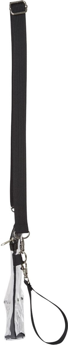 Left View of Black Classic Clear Stadium Purse/Handbag - 5785