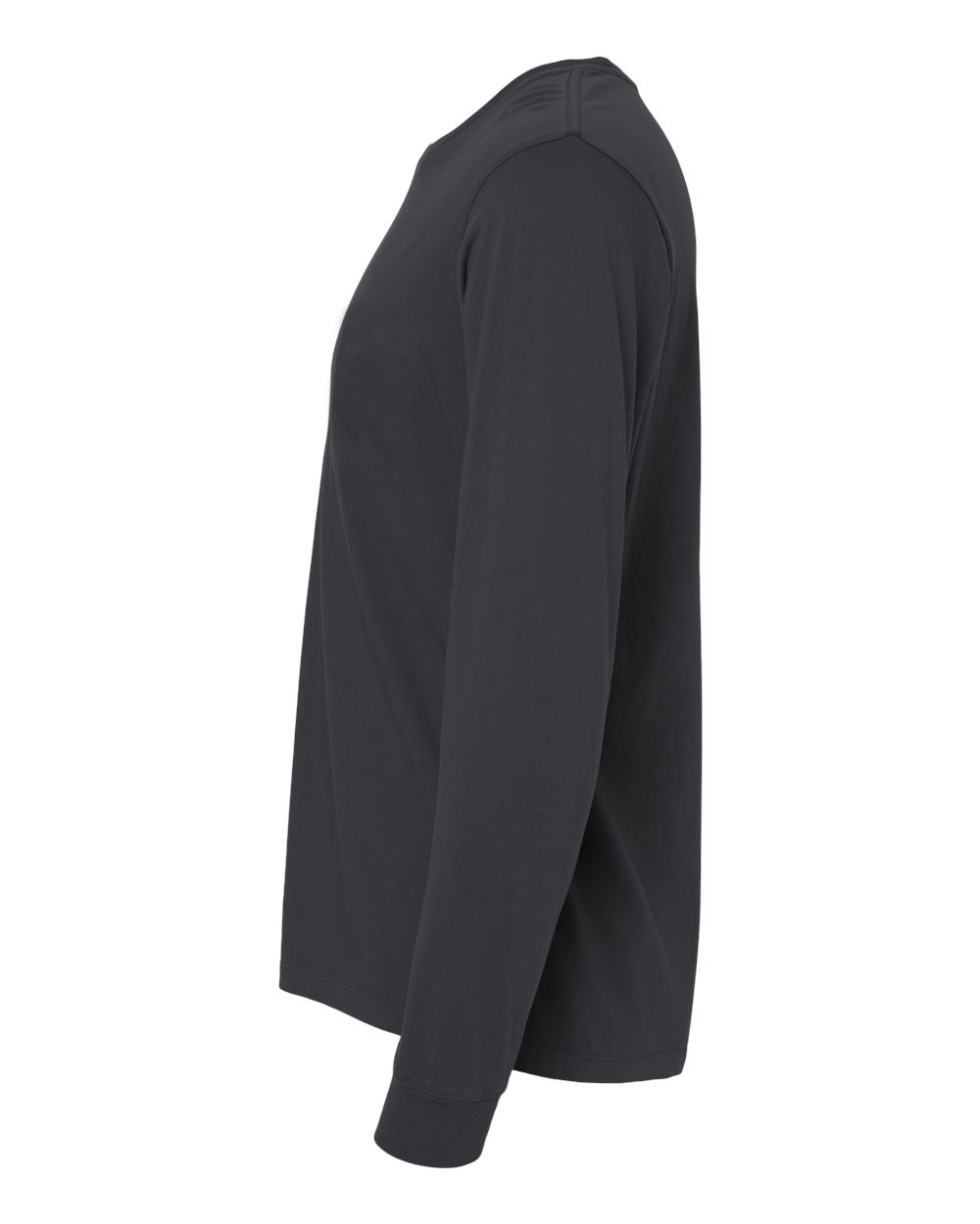 Left View of Black Classic Long Sleeve T-Shirt - 220