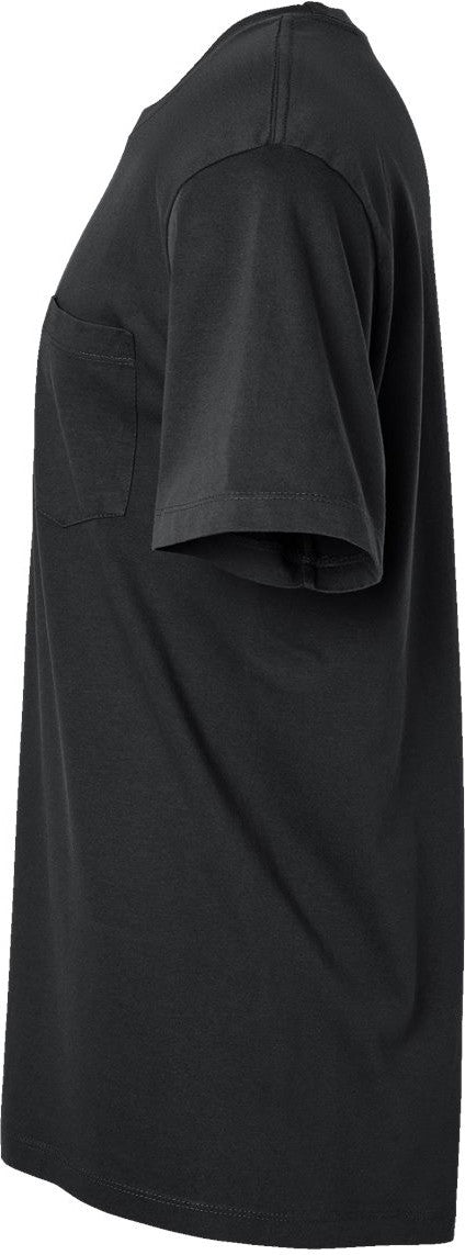 Left View of Black Classic Pocket T-Shirt - 210