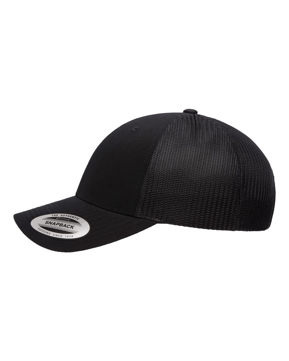 Left View of Black Elite Cap - 6601