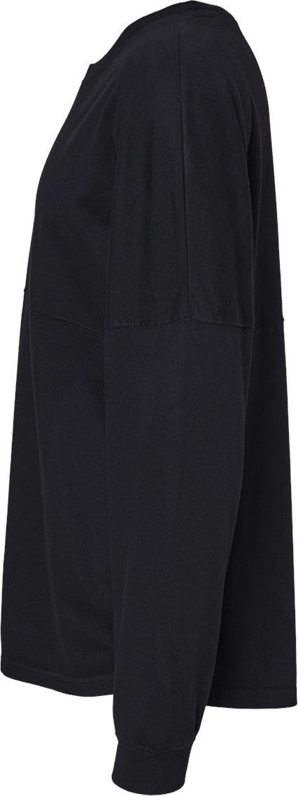 Left View of Black Game Day Jersey Long Sleeve T-Shirt - 8229