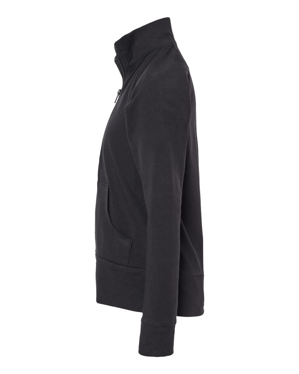 Left View of Black Girls' Practice Jacket - S89Y