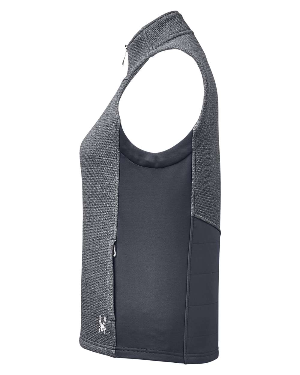 Left View of Black Heather/ Polar Women's Pursuit Vest - S17275