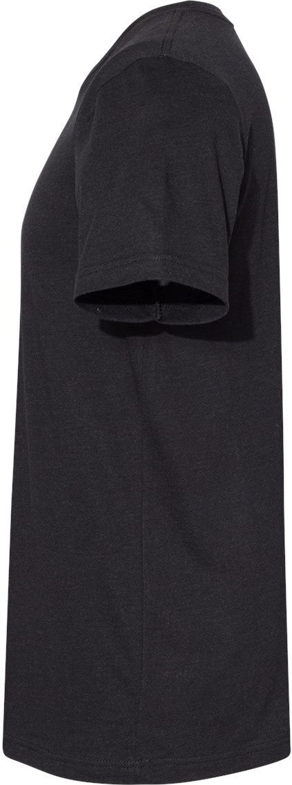 Left View of Black Heather Sueded Tee - 3301