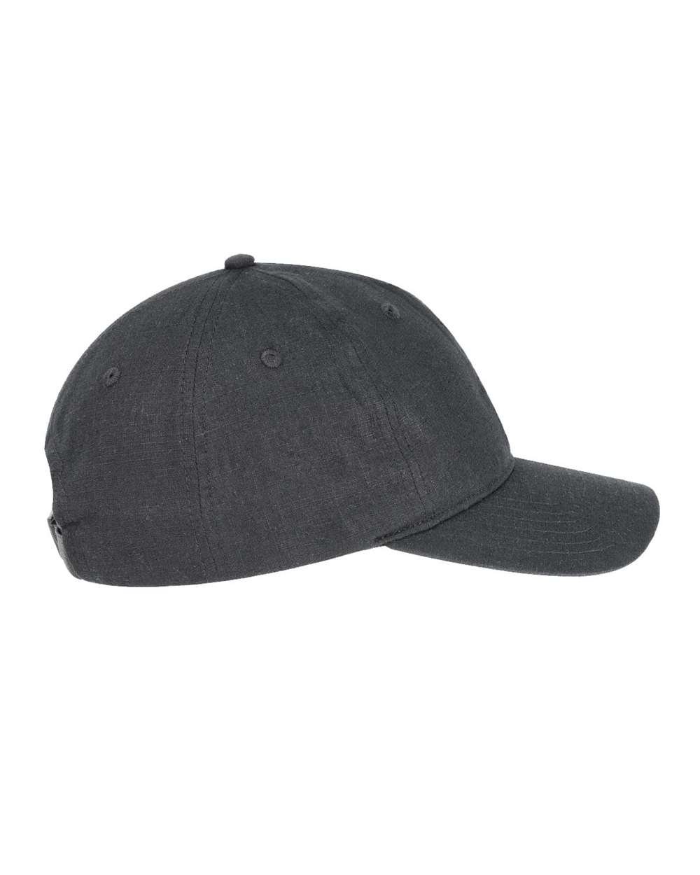Left View of Black Hemp Hero Cap - EC7101