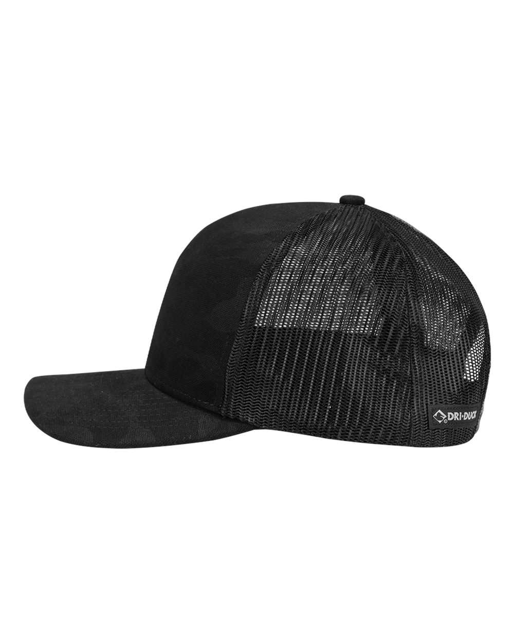 Left View of Black Honor Flag Cap - 3372
