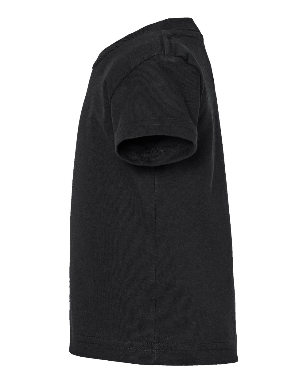 Left View of Black Infant Cotton Jersey Tee - 3401