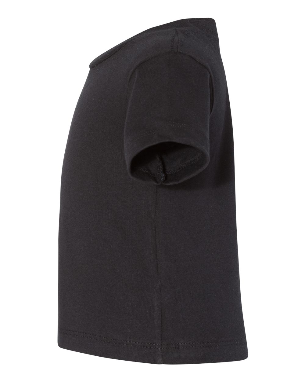 Left View of Black Infant Jersey Tee - 3001B