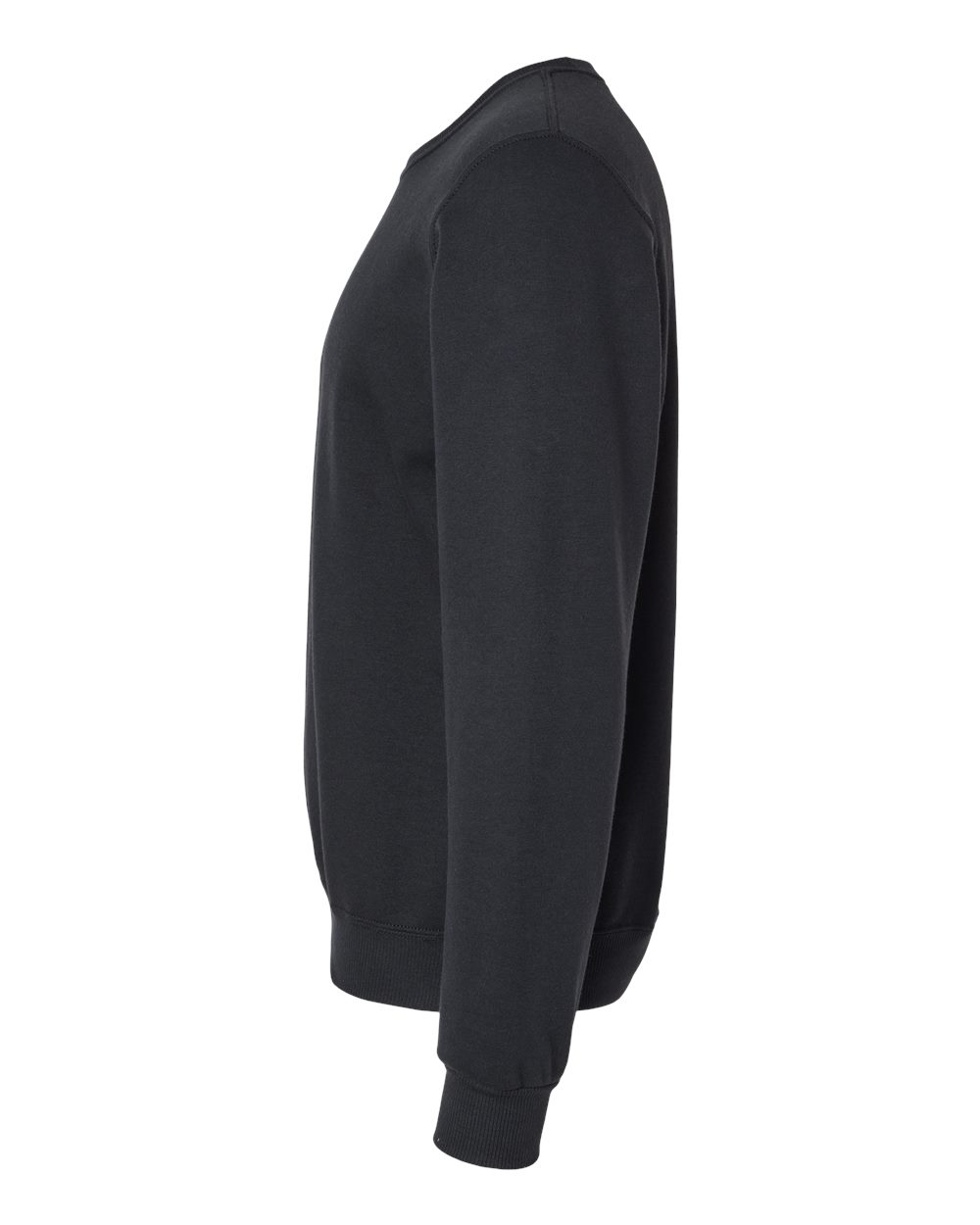 Left View of Black Ink Eco™ Premium Blend Ring-Spun Crewneck Sweatshirt - 701MR