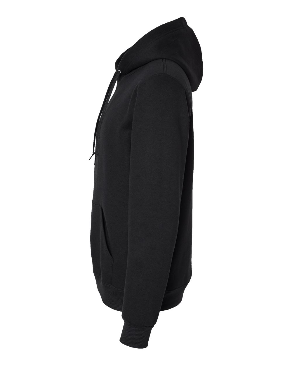 Left View of Black Ink Eco™ Premium Blend Ring-Spun Hooded Sweatshirt - 700MR