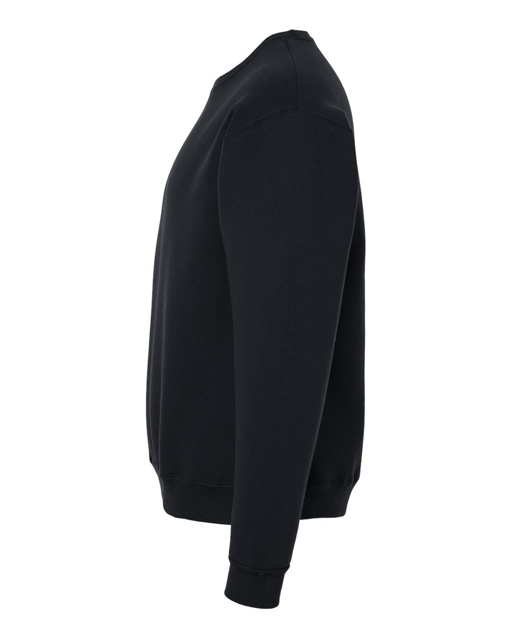 Left View of Black Ink Rugged Crewneck Sweatshirt - C12MR