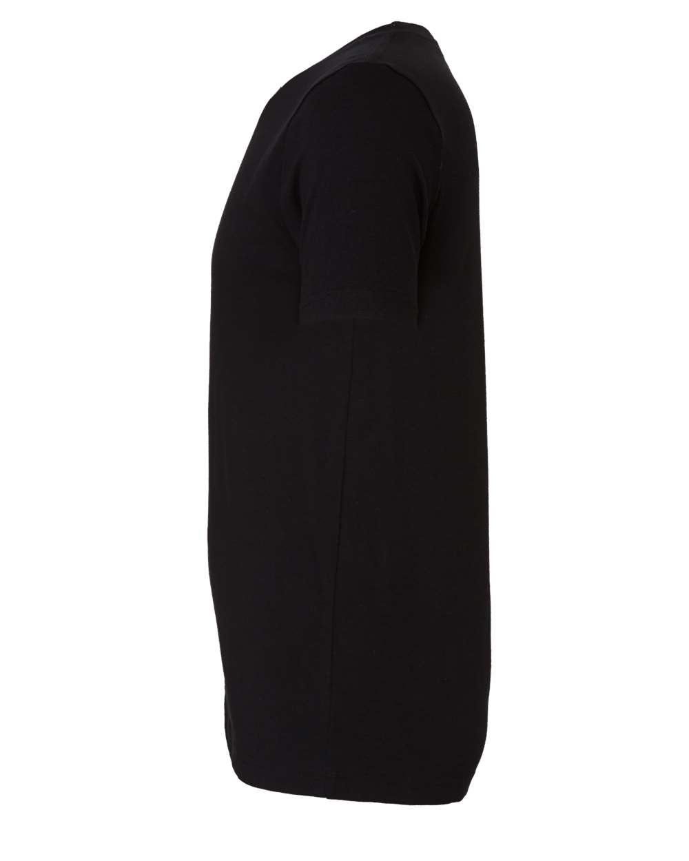 Left View of Black Jersey Tee - 3001