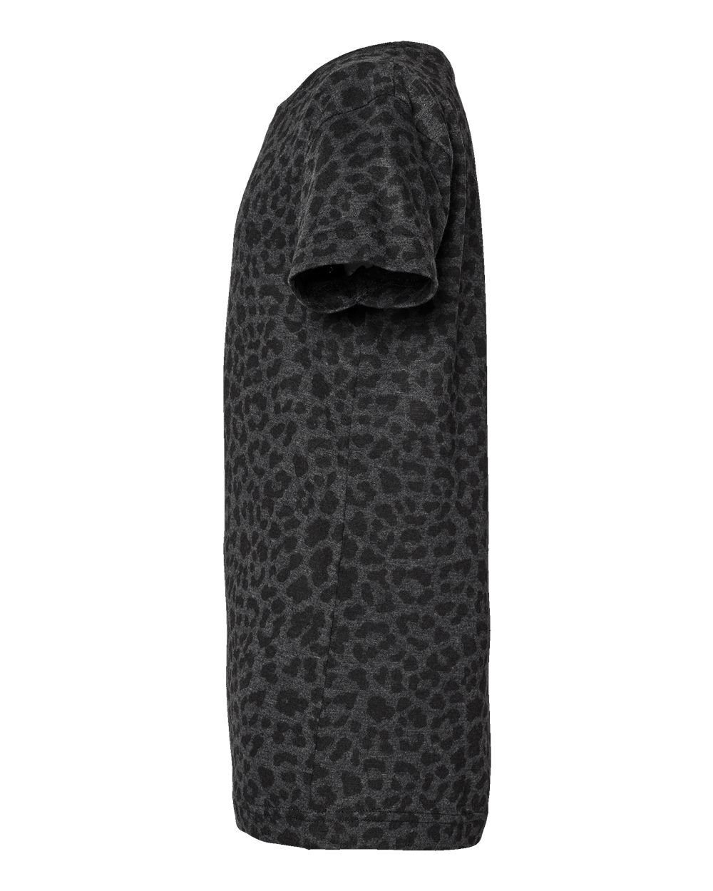 Left View of Black Leopard Girls' Fine Jersey Tee - 2616