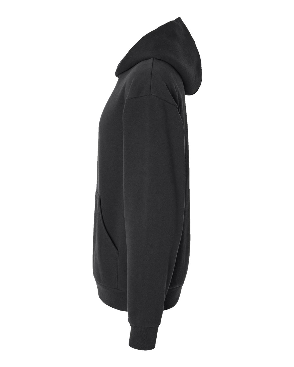 Left View of Black Mainstreet Hooded Sweatshirt - IND420XD