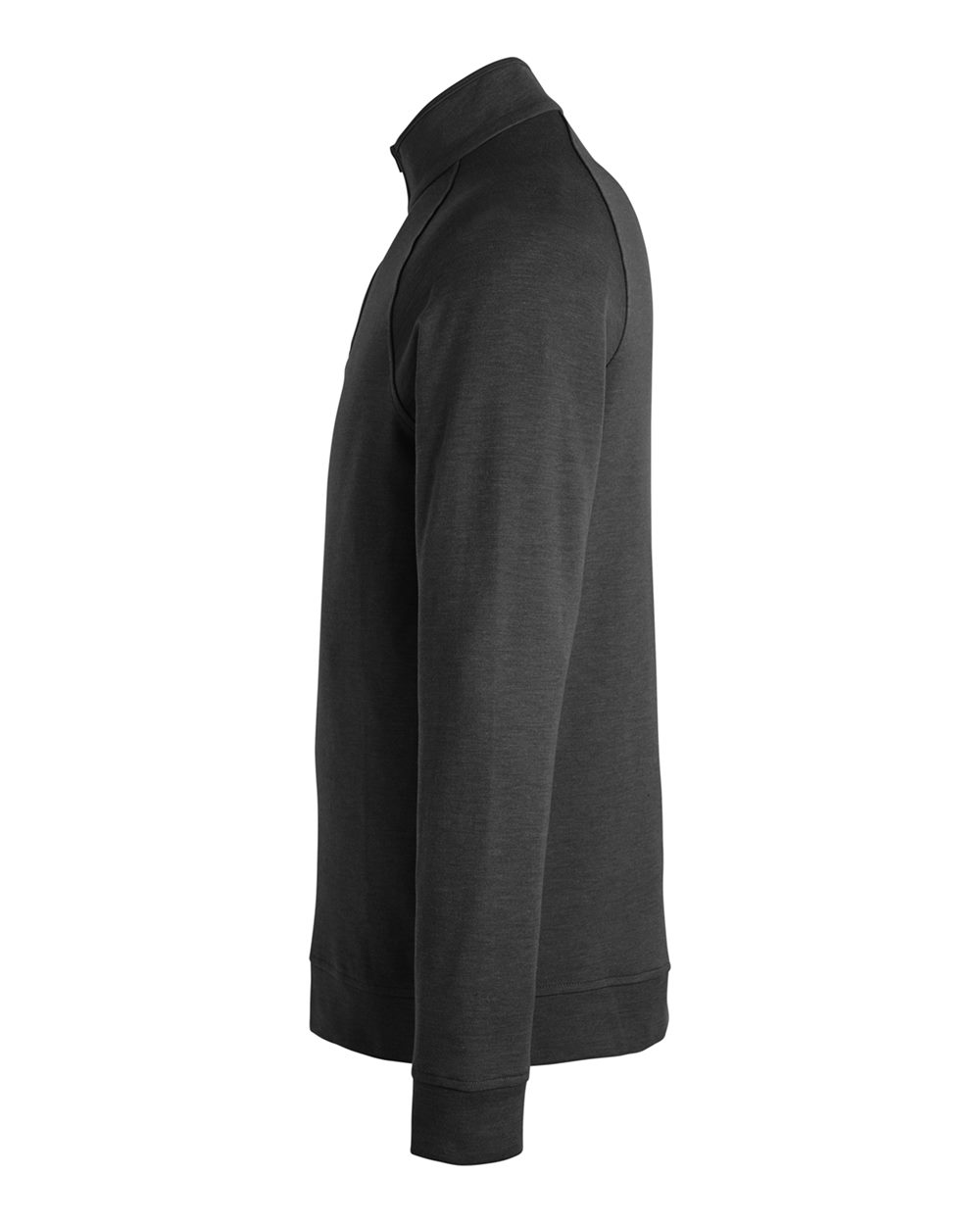 Left View of Black Melange Men's New Classics® Charleston Quarter-Zip Pullover - DG481