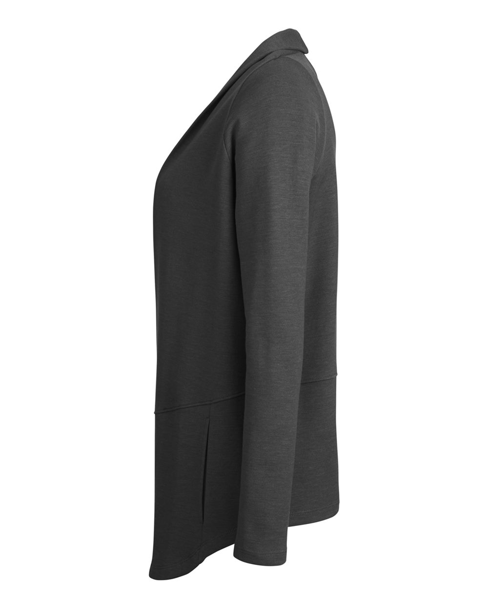 Left View of Black Melange Women's New Classics® Charleston Cardigan - DG481W